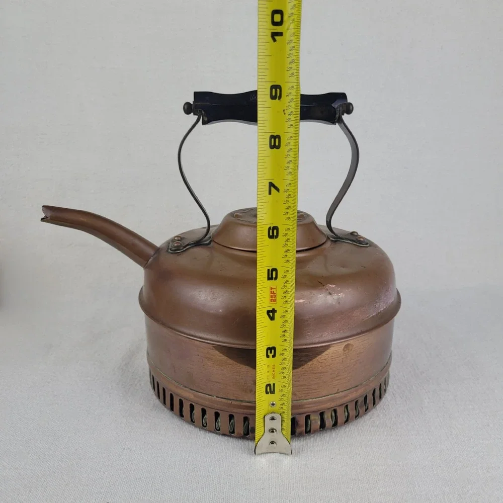 Vintage Linaglow Heatmaster Copper Rapid Boil‎ Tea Kettle Vented Base